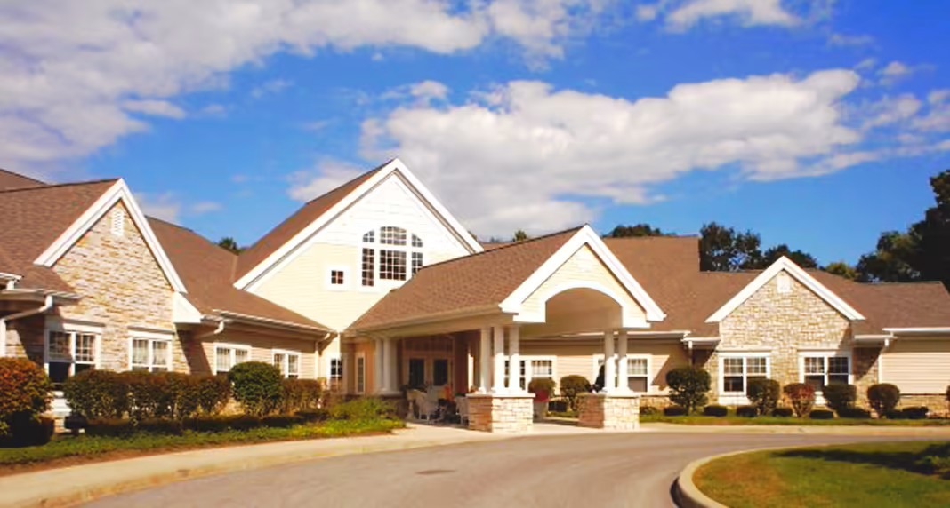 Entrance of a senior living community